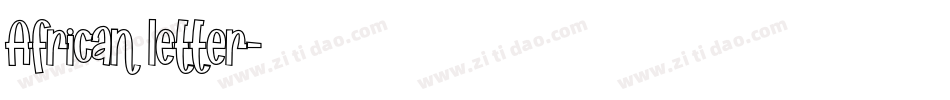 African letter字体转换